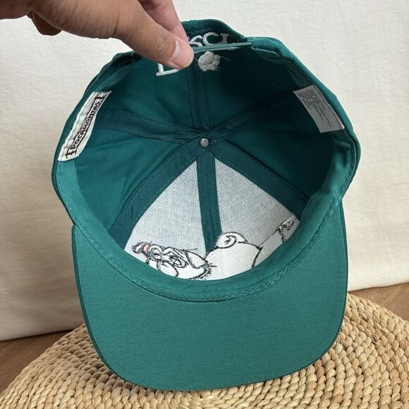 Vintage 90s Disney Pocahontas Percy Pug Hat Teal Snapback Embroidered NWOT Rare - Picture 9 of 10
